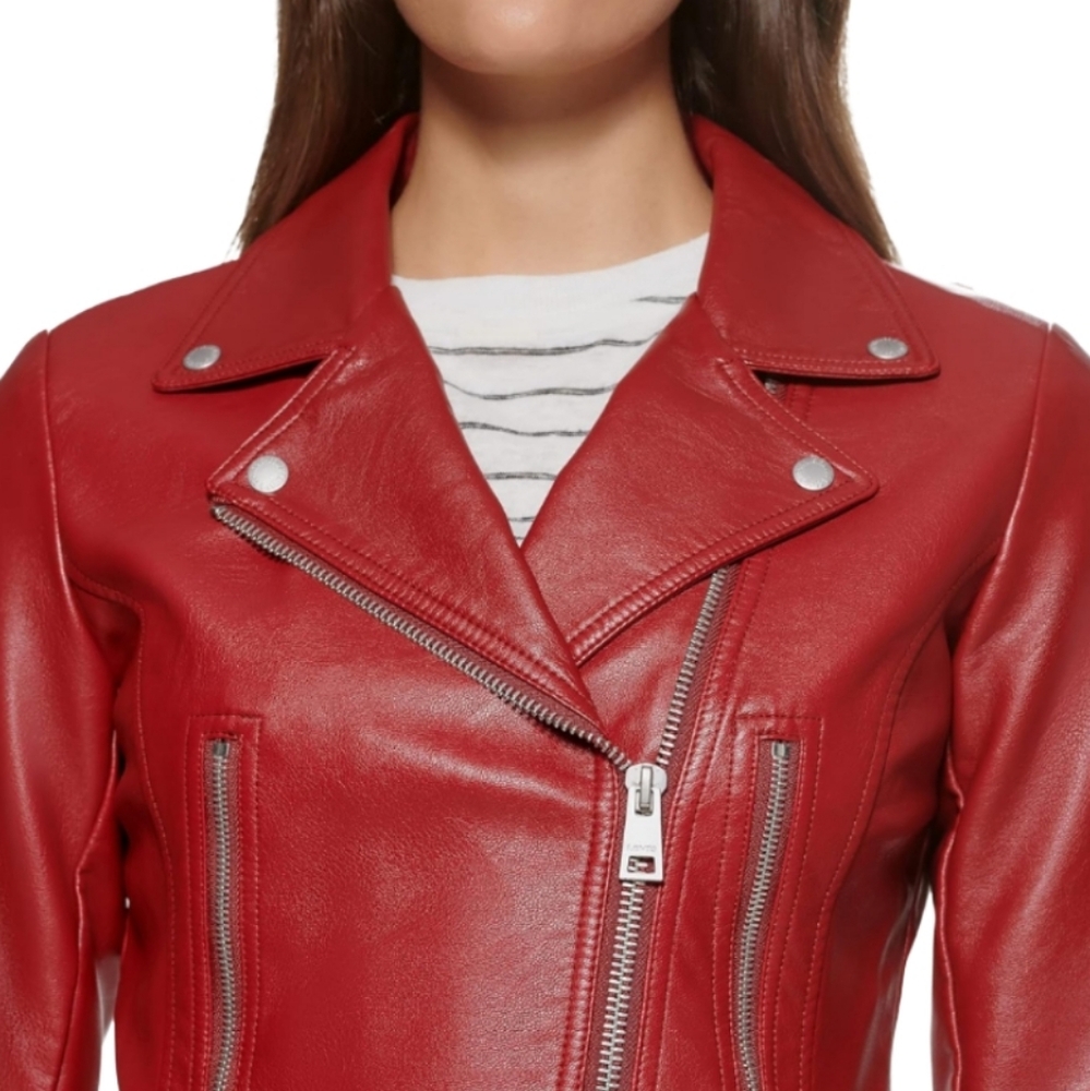 LEVI'S VEGAN LEATHER 538 MOTO JACKET - Picture 4 of 5